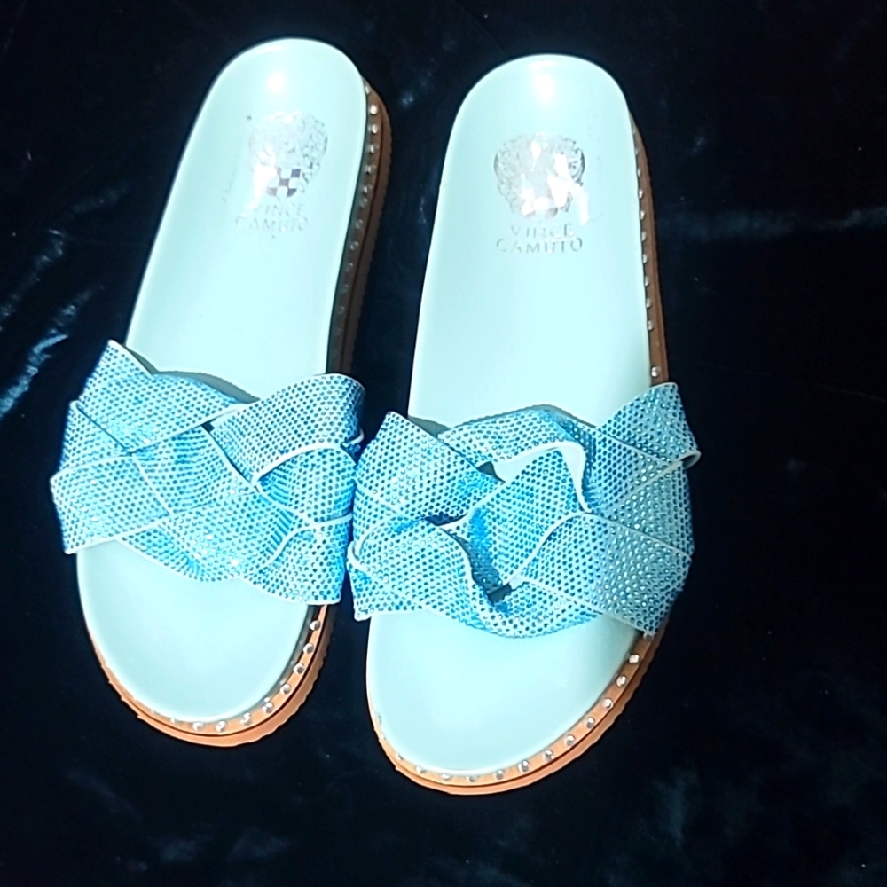 Vince Camuto Kevind Woven Flat Sandal Slide